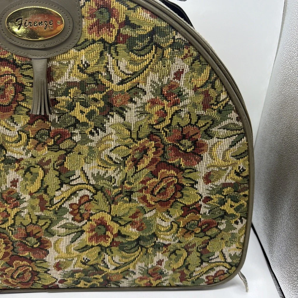 Vintage Firenze Floral Tapestry Garment Bag